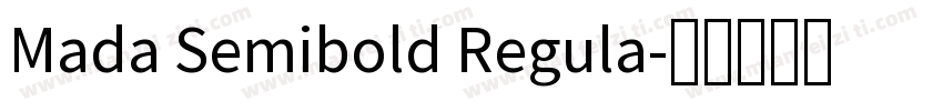 Mada Semibold Regula字体转换
